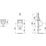 Писсуар LAUFEN CASA под внутренний налив 8.4014.1.000.000.1